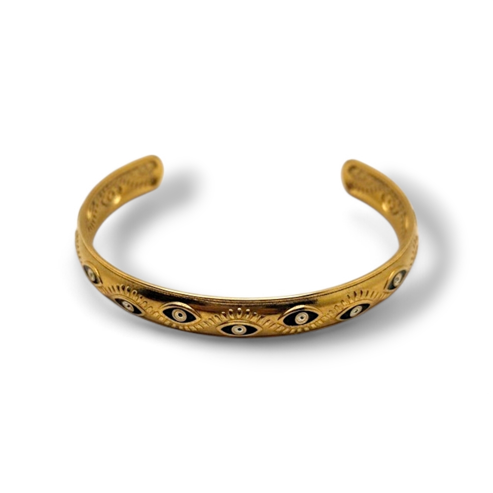 Elegant Gold Eye Motif Bracelet